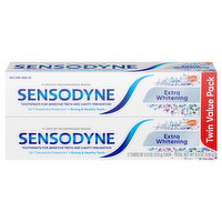 Sensodyne Toothpaste, Extra Whitening, Twin Value Pack, 2 Each