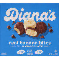 Diana's Bananas Gluten Free Milk Chocolate Frozen Fresh Fruit Bananas Bites, 8 Ounce