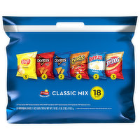 Frito Lay Snack, Classic Mix, Variety Packs, 18 Each