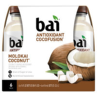 Bai Antioxidant Beverage, Molokai Coconut, 6 Each