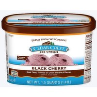 Cedar Crest Black Cherry Ice Cream, 48 Ounce