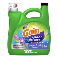 Gain Gain + Odor Defense Liquid Laundry Detergent Super Fresh Blast, 154oz, 154 Ounce
