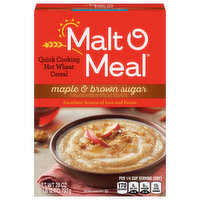 Malt O Meal Hot Wheat Cereal, Maple & Brown Sugar, 28 Ounce
