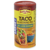 Old El Paso Taco Seasoning Mix, 25% Less Sodium, Large Size, 6.25 Ounce