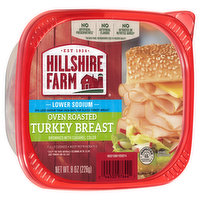Hillshire Farm Ultra Thin Sliced Deli Lunch Meat, Lower Sodium Oven Roasted Turkey Breast, 8 oz, 8 Ounce