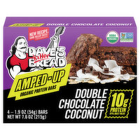 Dave's Killer Bread Protein Bars, Organic, Double Chocolate Coconut, Amped-Up, 4 Each