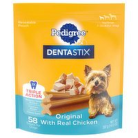 Pedigree DentaStix Treats for Dogs, Original with Real Chicken, Toy/Small, 58 Each