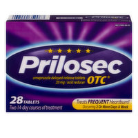 Prilosec OTC Frequent Heartburn Medicine & Acid Reducer, 28 Each