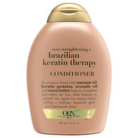 Ogx Conditioner, Ever Straightening + Brazilian Keratin Therapy, 13 Fluid ounce