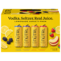 Nutrl Vodka Seltzer, Lemonade, Variety Pack, 8 Each