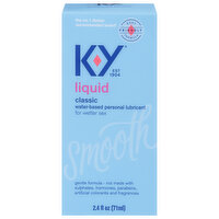 K-Y Personal Lubricant, Smooth, Classic, Liquid, 2.4 Fluid ounce