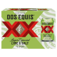 Dos Equis Beer, Lager Especial, Lime & Salt, 12 Each