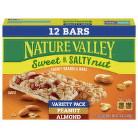 Nature Valley Granola Bars, Chewy, Peanut, Almond, Sweet & Salty Nut, Variety Pack, 12 Each