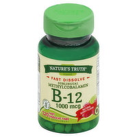 Nature's Truth Vitamin B-12, Sublingual, 1000 mcg, Fast Dissolve Tabs, Natural Berry Flavor, 120 Each