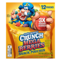 Cap'n Crunch's Sweetened Corn & Oat Snack, Mega Berries, Crunch, 12 Each