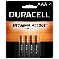 Duracell Power Boost Batteries, Alkaline, AAA, 1.5 V, 4 Each