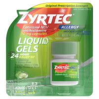 Zyrtec Allergy, Indoor & Outdoor, Original Prescription Strength, 10 mg, Liquid Gels, 12 Each