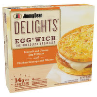 Jimmy Dean Broccoli Cheese Egg'wich, 4 Count, 16.4 Ounce
