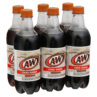 A & W Root Beer, Zero Sugar, 6 Each