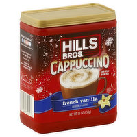 HILLS BROS Cappuccino Drink Mix, French Vanilla, Cafe Style, 16 Ounce