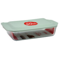 PYREX Baking Dish, Deep Glass, 5 qt, with Lid, 1 Each