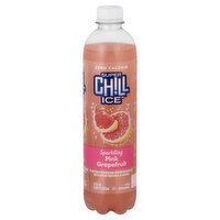 Super Chill Ice Sparkling Water Beverage, Pink Grapefruit, 17 Ounce