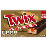 Twix Ice Cream Bars, Vanilla, 6 Each