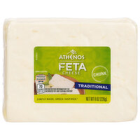 Athenos Traditional Feta Cheese Chunk, 8 Ounce