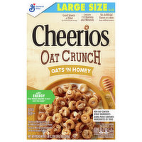 Cheerios Cereal, Oats 'N Honey, Large Size, 18.2 Ounce