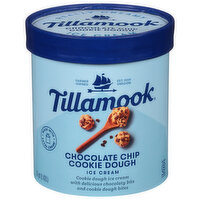 Tillamook Ice Cream, Chocolate Chip Cookies Dough, 1.5 Quart