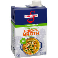 Swanson® Natural Goodness® 100% Natural, 33% Less Sodium Chicken Broth, 48 Ounce