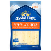 Crystal Farms Cheese Sticks, Pepper Jack, 12 Each