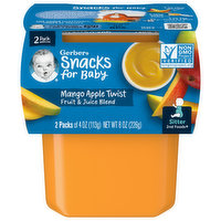 Gerber Snacks for Baby Fruit & Juice Blend, Mango Apple Twist, 2 Pack, 2 Each