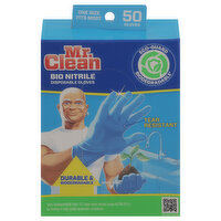 Mr. Clean Disposable Gloves, Bio Nitrile, 50 Each