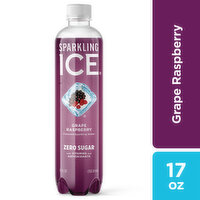 Sparkling Ice Grape Raspberry Naturally Flavored Sparkling Water, 17 Fluid ounce