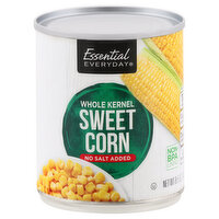 Essential Everyday Sweet Corn, No Salt Added, Whole Kernel, 8.5 Ounce