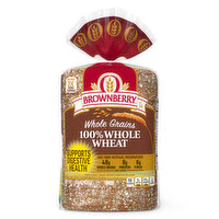 Brownberry 100% Whole Wheat Sliced Wheat Bread, 24 oz, 24 Ounce