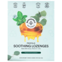 Beekeeper's Naturals Soothing Lozenges, Peppermint Eucalyptus, 14 Each