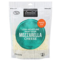 Essential Everyday Cheese, Mozzarella, Part-Skim, Low-Moisture, Fancy Cut, 8 Ounce