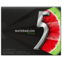 5 Gum, Sugarfree, Watermelon, Prism, 15 Each