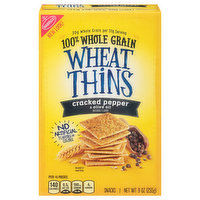 Wheat Thins Snacks, Cracked Pepper & Olive Oil, 9 Ounce