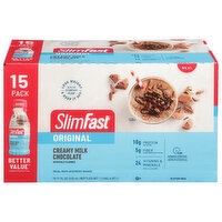 SlimFast Original Meal Replacement Shake, Creamy Milk Chocolate, 15 Each