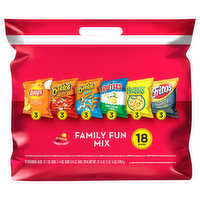 Frito Lay Snacks, Family Fun Mix, Variety Pack, 18 Each