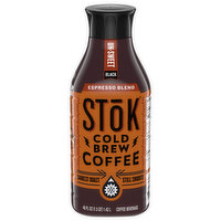 Stok Coffee Beverage, Cold Brew, Darkest Roast, Espresso Blend, Un-Sweet, Black, 48 Fluid ounce