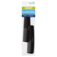 conair Pocket Combs, Smooth & Style, 2 Each