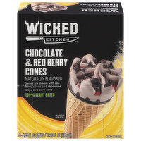 Wicked Kitchen Cones, Chocolate & Red Berry, 4 Each