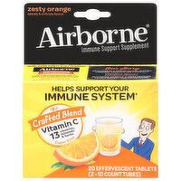 Airborne Immune Support, Crafted Blend, Zesty Orange, Effervescent Tablets, 20 Each