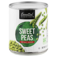 Essential Everyday Sweet Peas, No Salt Added, 8.5 Ounce