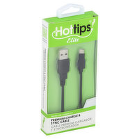 Hottips Charge & Sync Cable, Premium, 4 Foot, 1 Each