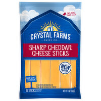 Crystal Farms Cheese Sticks, Sharp Cheddar, 12 Each